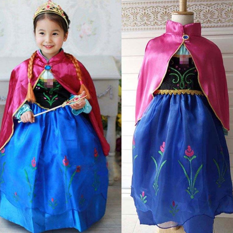 Fete elsa anna rochie desen animat cosplay zăpadă regină prințesă rochii elsa copii mici rochii îmbrăcăminte pentru fete