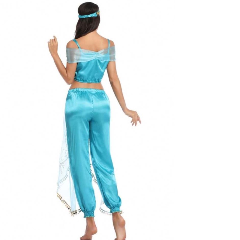 Costum cu ridicata cu angro -Jasmine Aladdin Pantaloni Femei Costum Prințesă Costum Adult Arabia Arabia Dansator Costum Prințesa Jasmine Cosplay