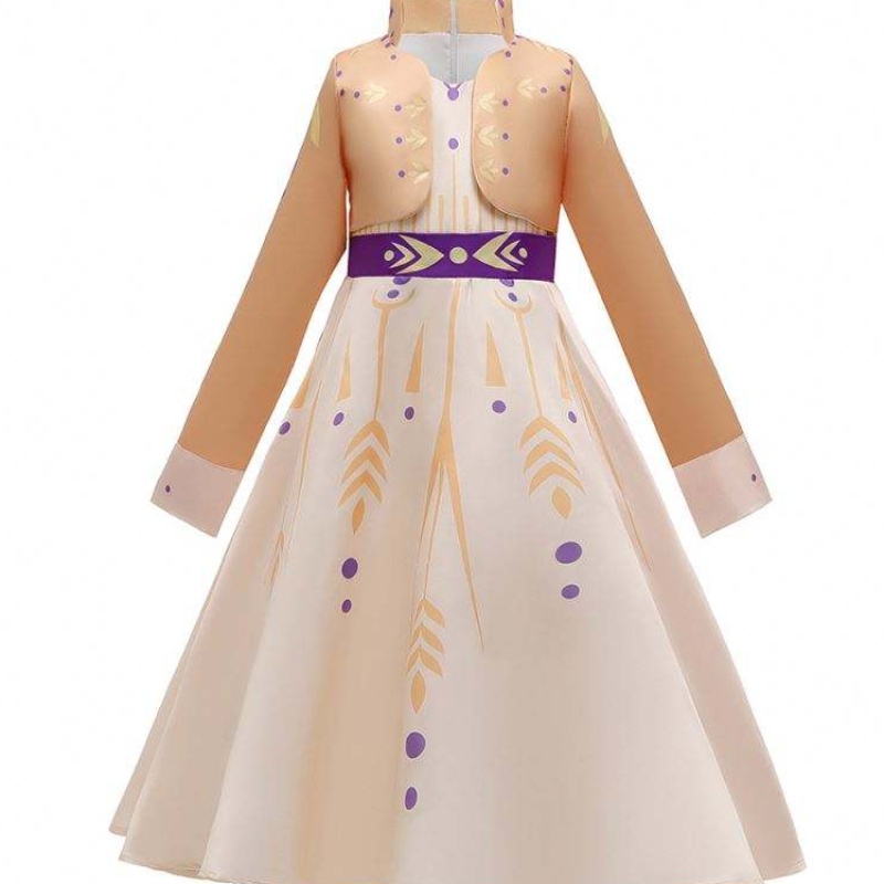 Prințesa Elsa Rochie de iarnă Fete cu mânecă lungă Frozen2 Costum de Halloween Copii Rapunzel Tiana Mulan Cosplay