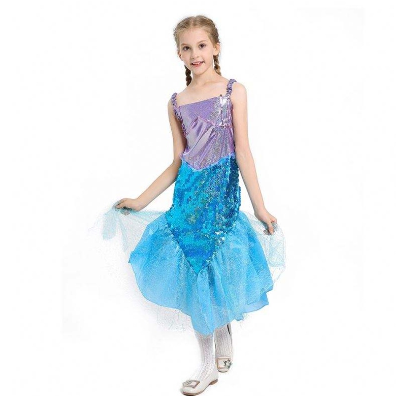 Fete mici sirena ariel prințesă rochie cosplay costume pentru copii fete fetiță rochie de sirenă setează copii îmbrăcăminte de halloween