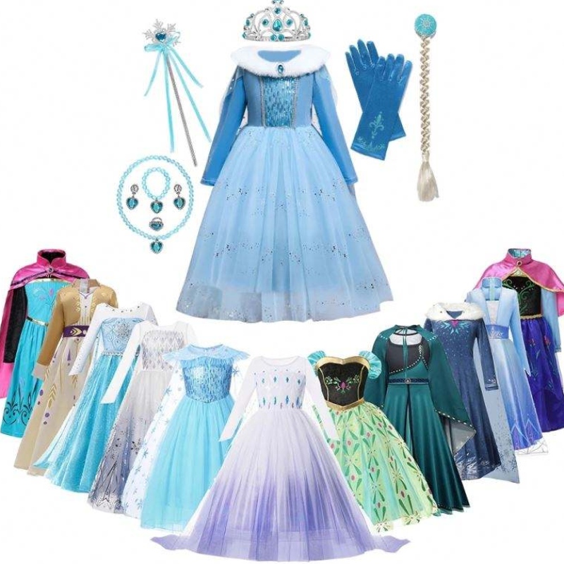 Anna Elsa Prințesa Costume pentru copii Halloween Partea de Crăciun Cosplay Snow Queen Rochii Fancy Girl