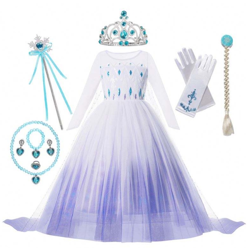 Anna Elsa Prințesa Costume pentru copii Halloween Partea de Crăciun Cosplay Snow Queen Rochii Fancy Girl