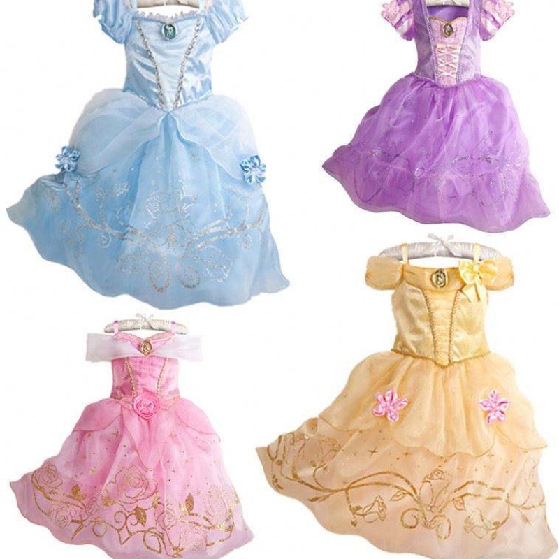 Kid Princess Dress Girl Summer Fancy Party Copii Rapunzel Sleeping Beauty Frumusețe de Crăciun costum de carnaval