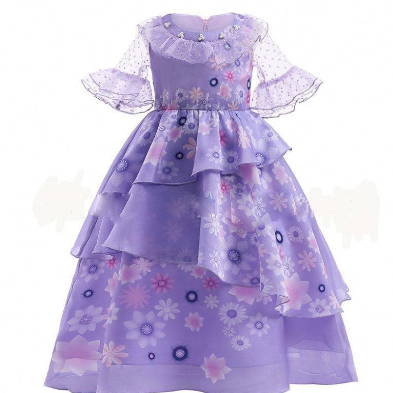 2022 Rochie de fetiță pentru fetiță mirabel fata prințesă rochie elegantă petrecere de seară tutu rochie de bal encanto copii cosplay costum