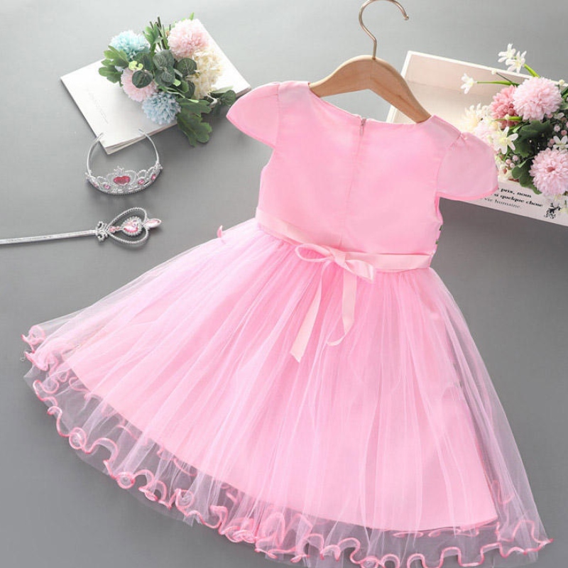 2-8y fete rochie de vară varănouă cu mânecă scurtă prințesă elsa mesh tutu fustă pentru copii \\ rochie cosplay pentru copii