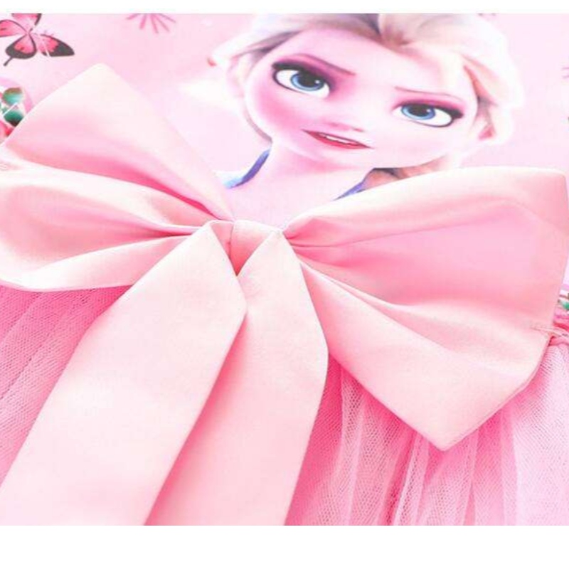 2-8y fete rochie de vară varănouă cu mânecă scurtă prințesă elsa mesh tutu fustă pentru copii \\ rochie cosplay pentru copii