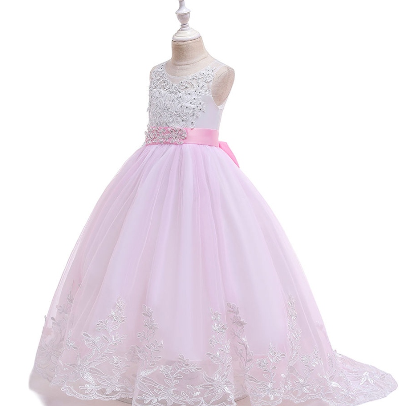 2022 Rochie de fete de vară Copii lungi de domnișoară de onoare Copii Copii Prințesa Petreceire Rochie de mireasă 3 10 14 ani Vestido