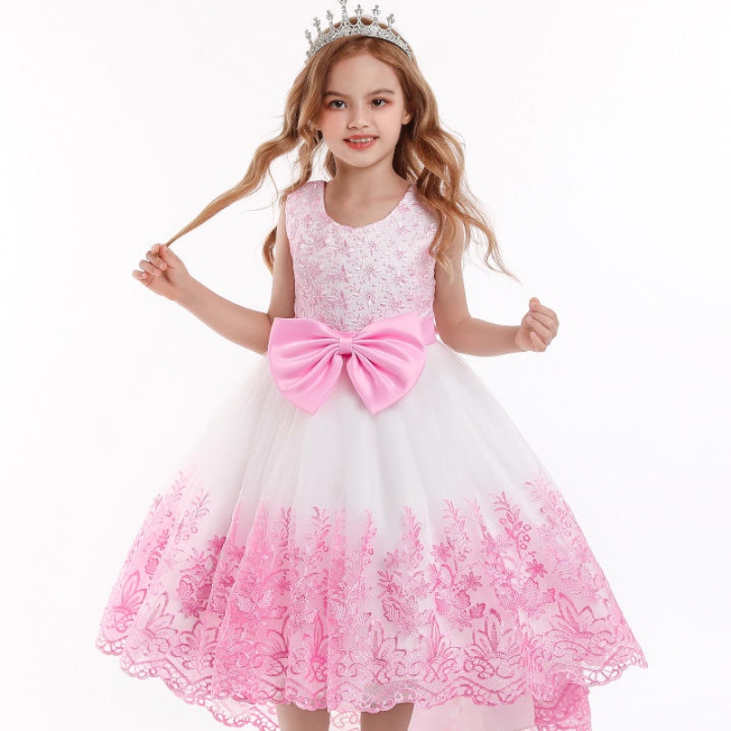 Girl Princess Rochie Copii Costum de petrecere denuntă formală pentru fete pentru copii rochie din tul, rochii de vară cu flori de vară