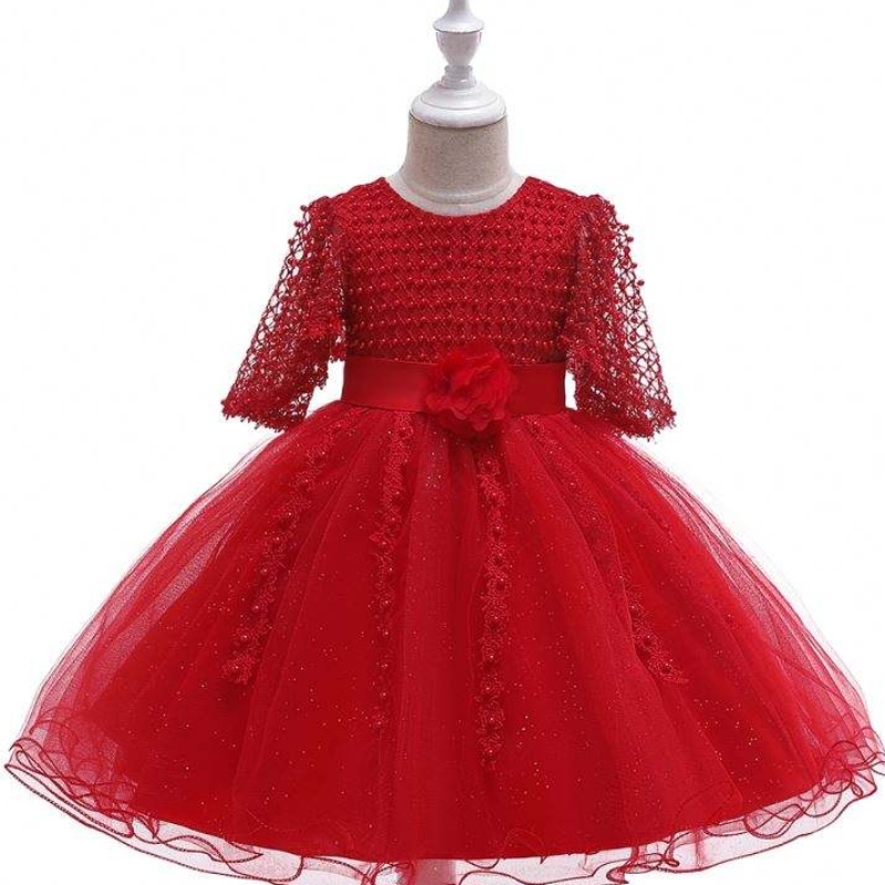 Baige Birthday Graice Girl Girls Rochie de petrecere de Crăciun pentru copii cu flori din dantelă boutique l5115
