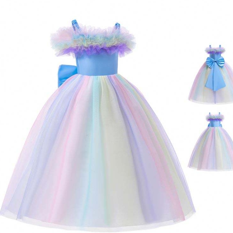 Rochie cu flori de unicorn denuntă pentru fetiță pentru copii \\ rochii lungi de tutu pentru ziua denaștere a fetelor