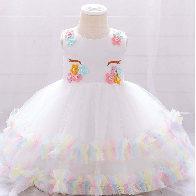 Baige Children Unicorn Party Princess Dress Up Flower Gilr Rochii pentru copii pentru copii