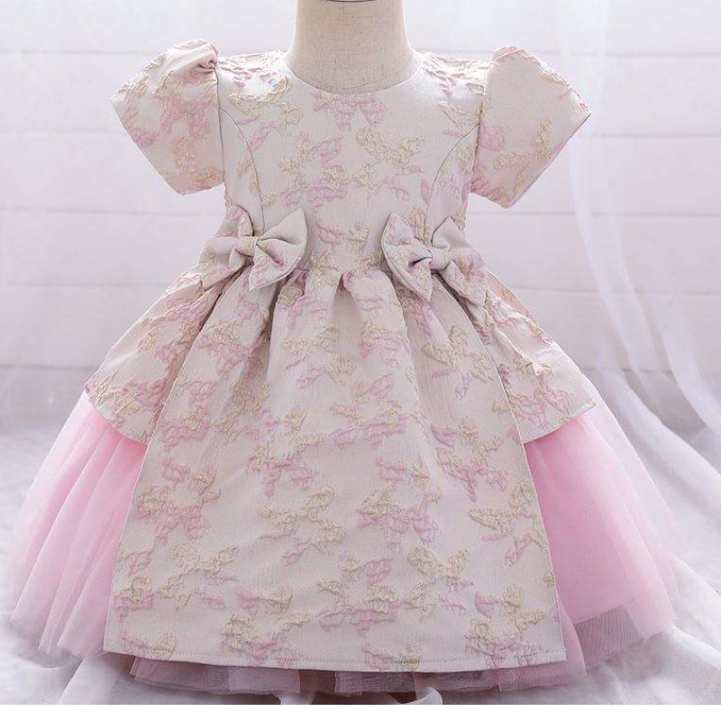 Meiqii 0-6 Yyears Satin Tulle Kids Party Flower Purtă Copilnou-născut Mini Prințesă Rochie Fată Baptsim Îmbrăcăminte L1975XZ