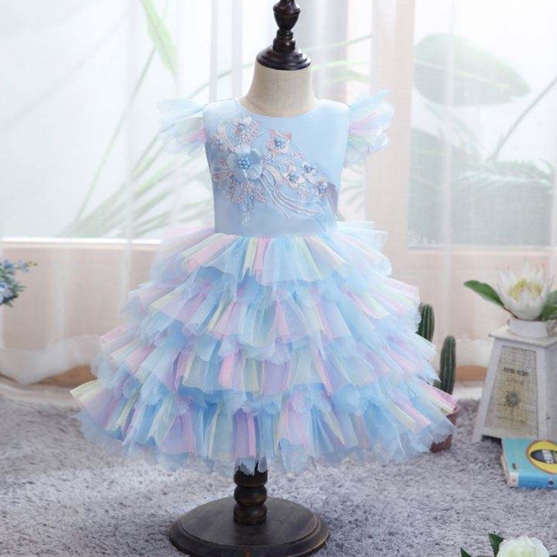 Baige Girls \\ rochie cu mâneci scurte baleturi colorate fetenoi \\ 'rochie prințesă design D0755