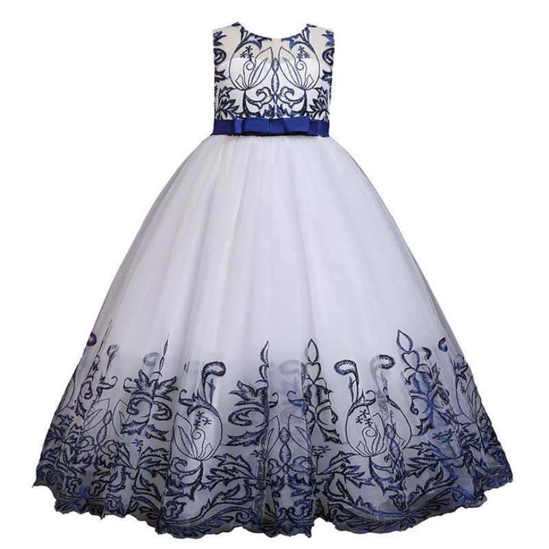 Rochie de flori de fete de vară Elegant din dantelă Elegant prințesă Party Party Rochie Copii Copii Anul Nou Haine denaștere pentru fete