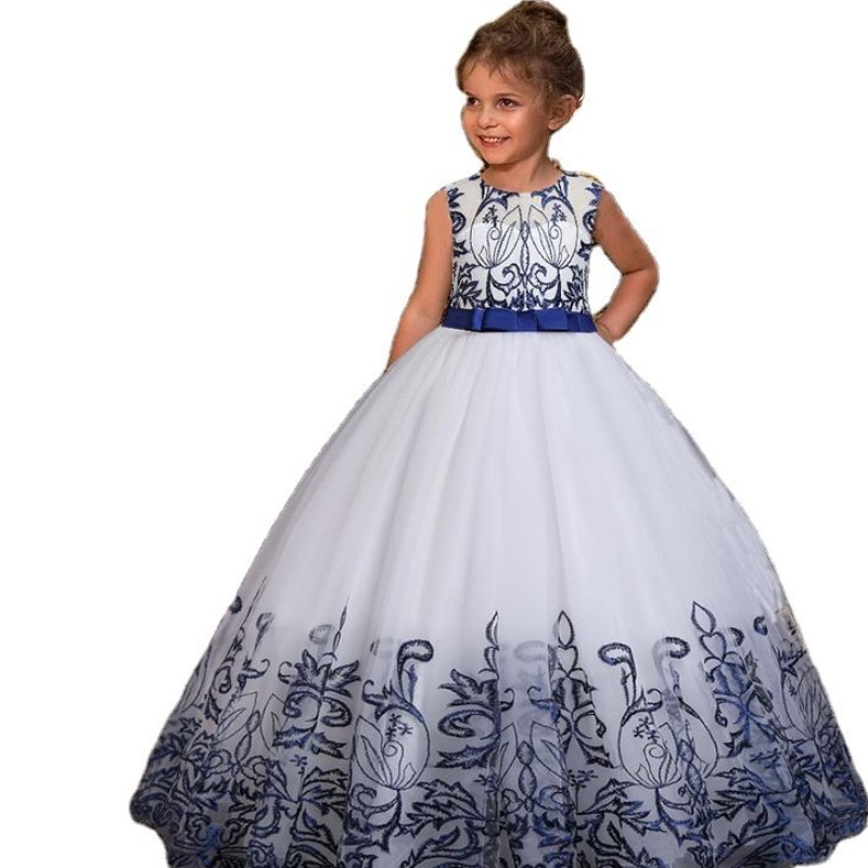 Rochie de flori de fete de vară Elegant din dantelă Elegant prințesă Party Party Rochie Copii Copii Anul Nou Haine denaștere pentru fete