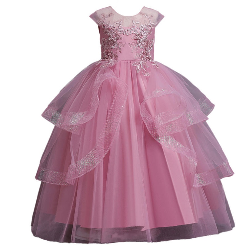 Rochii de tul pentru fete cu flori pentru adolescenți vintage de vară, fără mâneci, petrecere elegantă tutu vestidos pentru copii