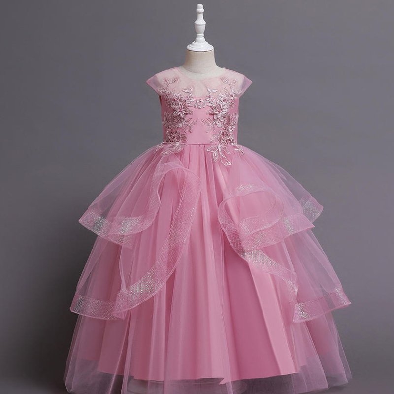Rochii de tul pentru fete cu flori pentru adolescenți vintage de vară, fără mâneci, petrecere elegantă tutu vestidos pentru copii