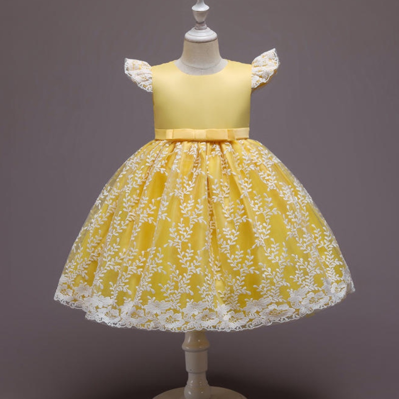 Rochie de prințesă a copiilor plasă puffy fustă de flori dansul pianului costum de pian
