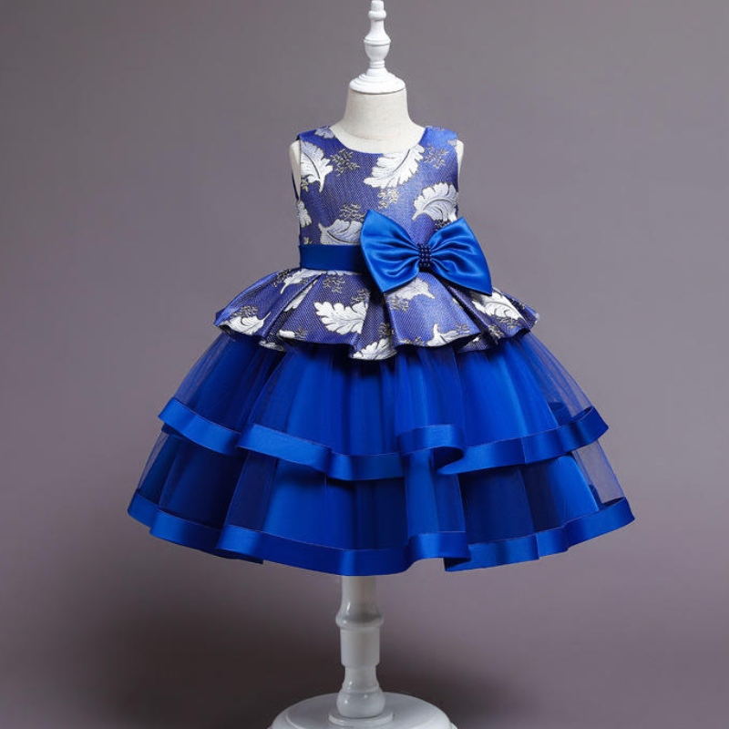 Rochie de mireasă din dantelă de fete brodate prințesă rochie de flori fusta tutu