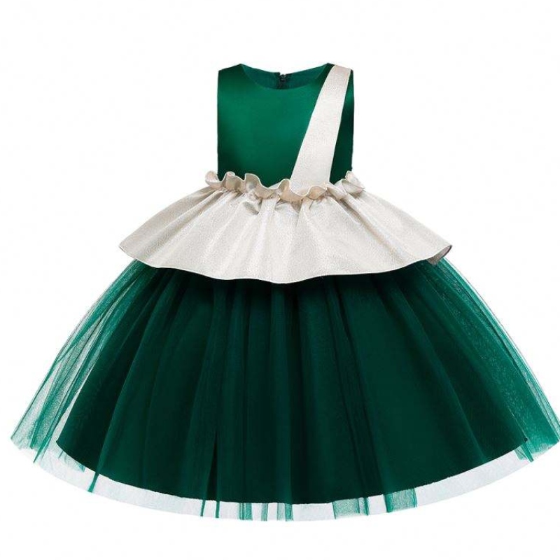 Rochie cu straturi de culoare verde rochie de mireasă pentru copii pentru copii rochie de flori