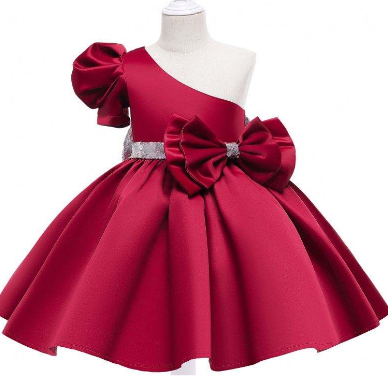 Baige Flower Sequin Girls Rochii de vară Party Party Girl Rochii Trading Contricing Copii L0821