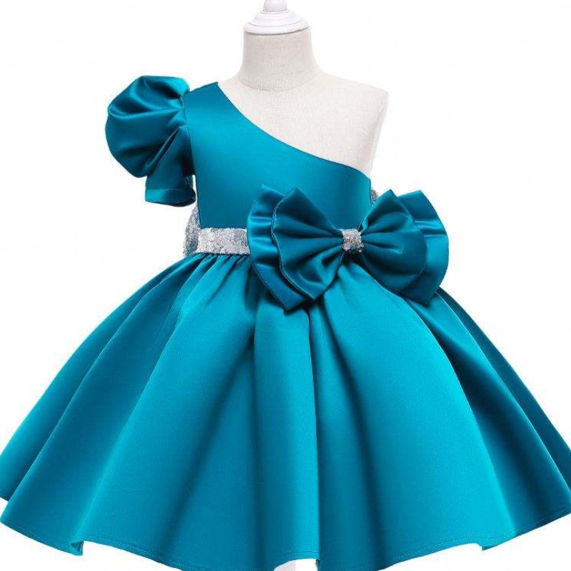Baige Flower Sequin Girls Rochii de vară Party Party Girl Rochii Trading Contricing Copii L0821
