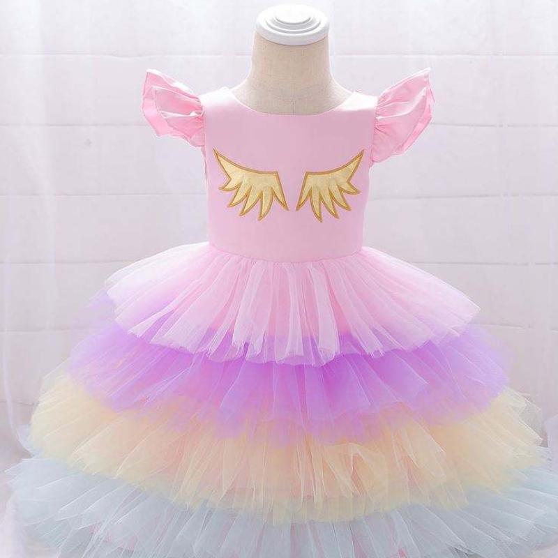 2019 New Sosit Children Haine Fete fete unicorn stratificat Tutu Rochie cu îmbrăcăminte gratuită DJS011
