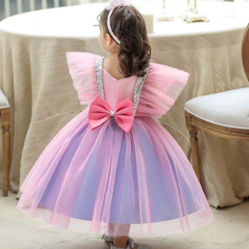Baige Summer Puffy Flower Girl Girl Birthday Rochie Moon Full Kids Nunta Tutu Rochie L2065XZ