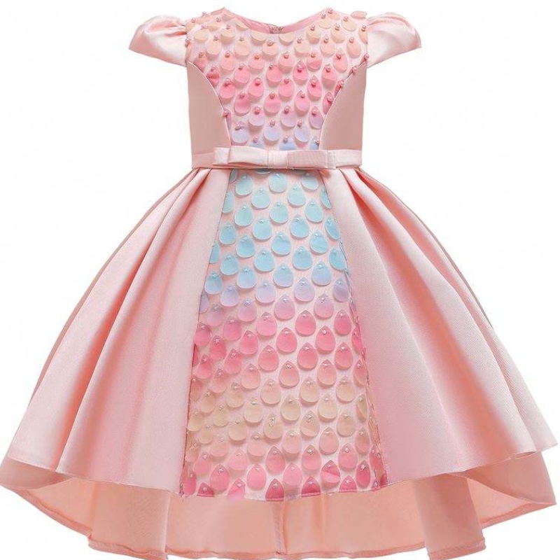 Baige New Design pentru copii cu paiete fete fete rochii de petrecere frumoase rochie prințesă