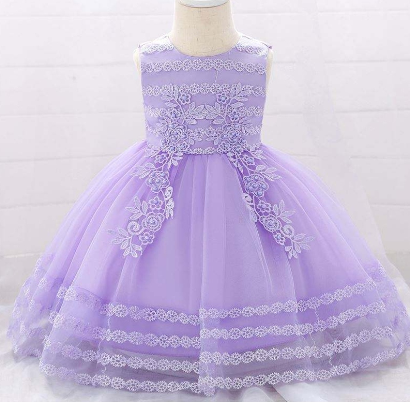 Baby frock designnou pentru copii îmbrăcăminte floare de petrecere de zi denaștere rochie de minge l1923xz