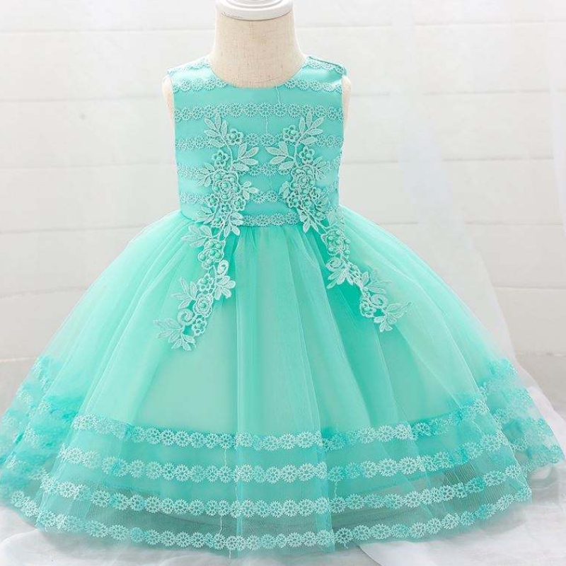 Baby frock designnou pentru copii îmbrăcăminte floare de petrecere de zi denaștere rochie de minge l1923xz
