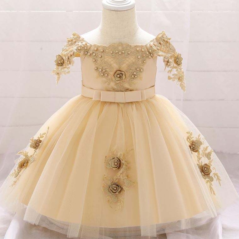 Rochie de fete cu flori cu angro -baige rochie de botez rochie de fustă din tul
