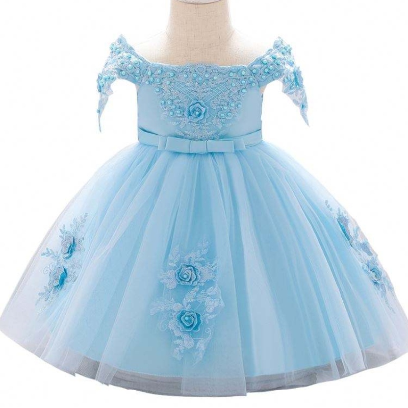 Rochie de fete cu flori cu angro -baige rochie de botez rochie de fustă din tul