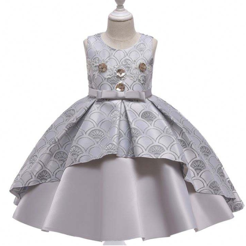 Baige Summer New Design Frumusețe Dantelă Copii Rochie fără mâneci Fete casual pentru copii