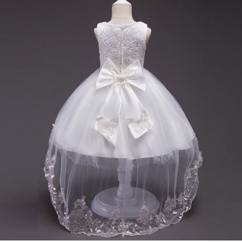 Baige Hot Sale New Dantelă cu paiete minunate fetiță Rochie Flori Flori pentru Fete pentru Părinte Parta rochii