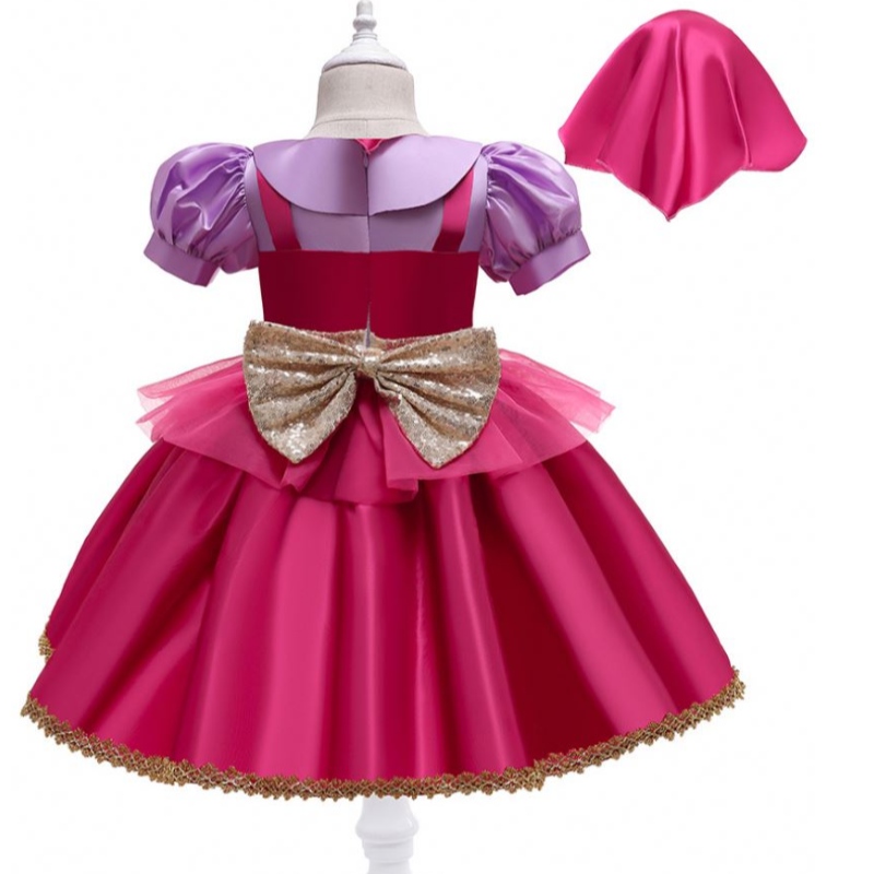 Baige Rose Roșu Roșu de călărie Costume Flori Rochie de petrecere cu bandă de cap gratuită D0702