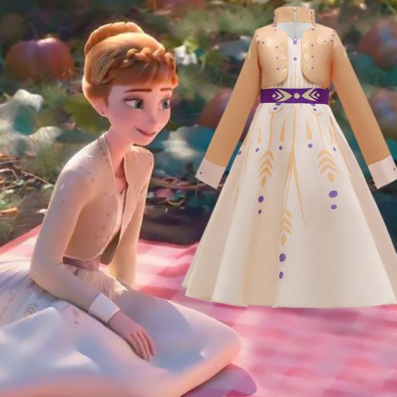 Baige New Elsa Anna Girls Princess Rochie Halloween Cosplay Costum Girls Costum Costum BX1662