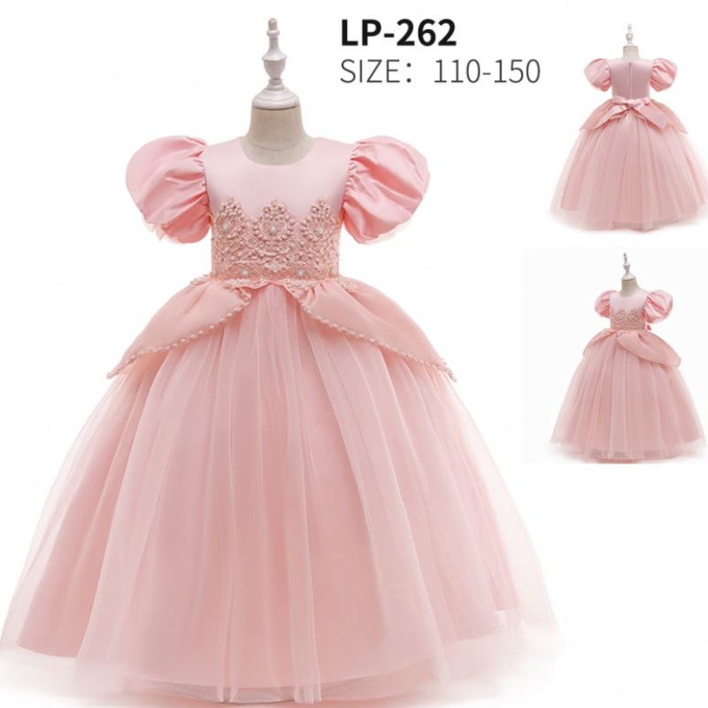 Baige New Style Rochii roz pentru copii Searanuntă prințesă rochie de petrecere drăguță costum de rochie de flori denaștere pentru fete LP-262