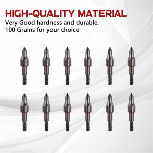 Elongarrow 100 cereale 6 * 8 mm săgeata din fibră de sticlă arrohead pentru practica arcașului
