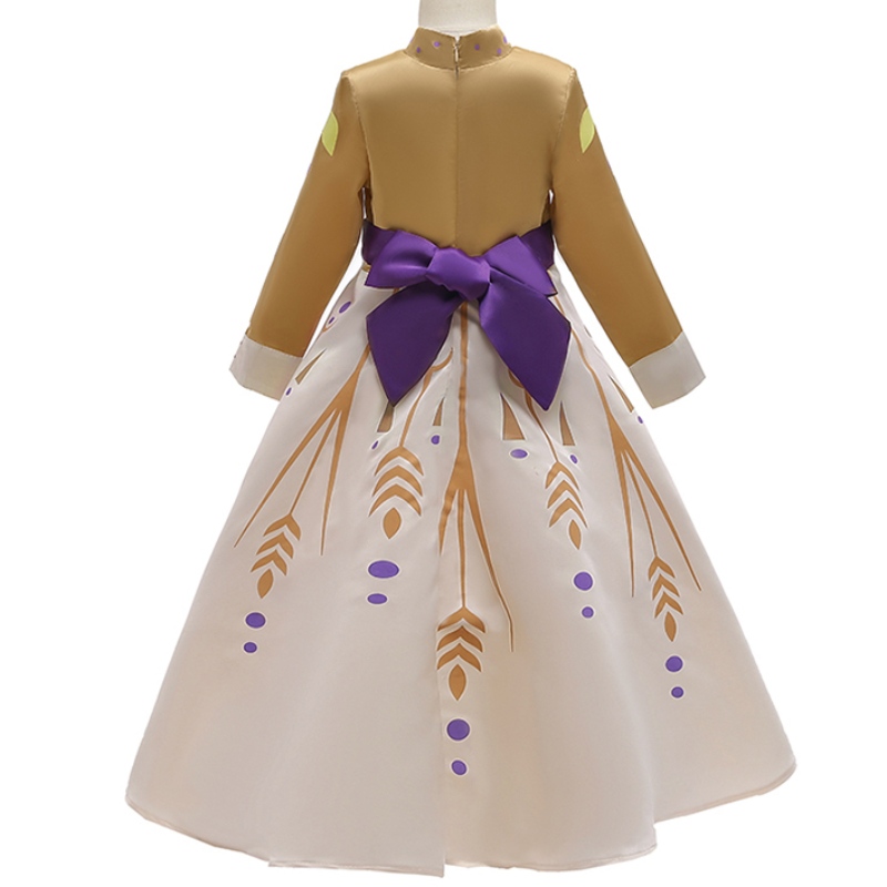 Ansso cosplay Party Dress Up Princess Elsa Anna Fashion Costum Rochie galbenă Halloween Fairy Prințesa Copii Fancy Costume Rochie