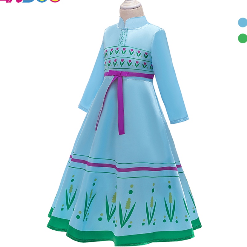 ANSSO ANNA ELSA PRINCESE COSTUME PENTRU COPII HALLOWEEN PARTIE DE CRĂCIUN COSPLAY SNOW ROCKS FALLY FETHERI