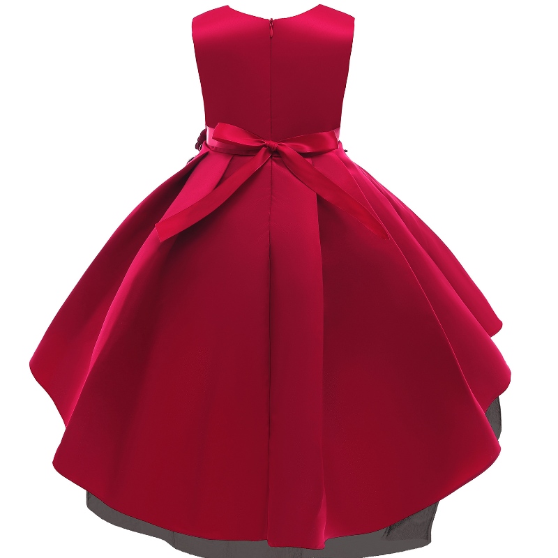 Rochie de vestă pentru copii rochie cu flori roșii rochie fetiță rochie de pește pentru performanță la pian