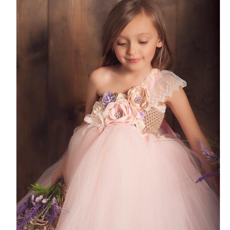 Rochie de fete europeană și americană Pian gazdă rochie de petrecere elegantă rochie de mireasă din dantelă