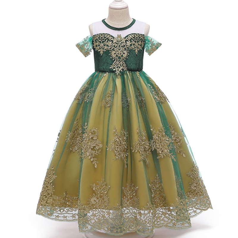 Rochie denuntă de vară a prințesei Dance Party Green Rochie de vară a Anna \\