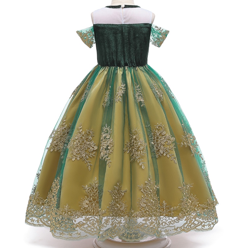 Rochie denuntă de vară a prințesei Dance Party Green Rochie de vară a Anna \\