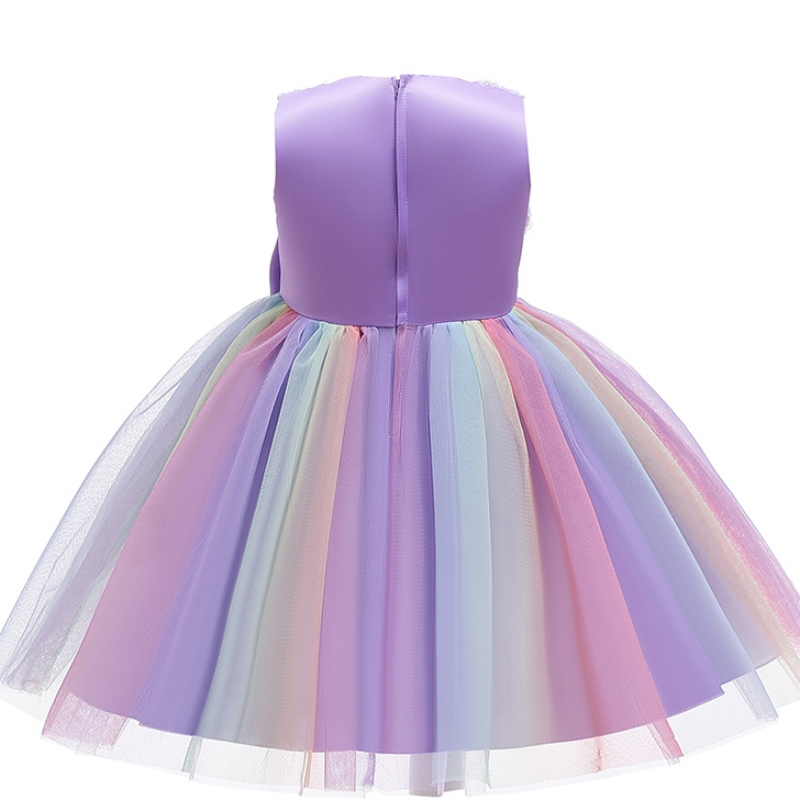 Rochie de flori de îmbrăcăminte fără mâneci rochie florală rochie de petrecere curcubeu rochie de pagină