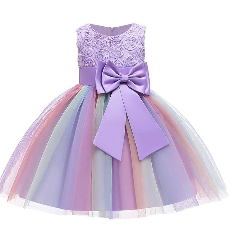 Rochie de flori de îmbrăcăminte fără mâneci rochie florală rochie de petrecere curcubeu rochie de pagină