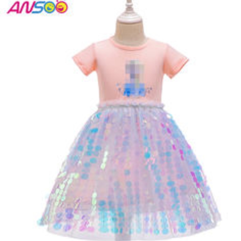 Producători de îmbrăcăminte Ansoo Ice Queen Prințesa Elsa rochie de petrecere anunțiinunții