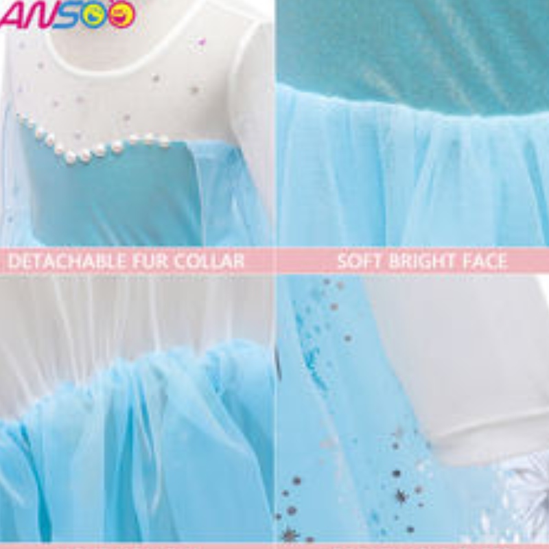Ansoo 2022 Fete Elsa Prințesa Costume pentru petreceri denaștere Dress Up Fancy Halloween Cosplay Costum