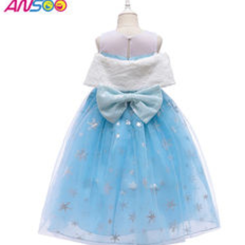 Ansoo2021 Performanța copiilor ELSA Fashion Girl guler prințesă rochie fete minunate